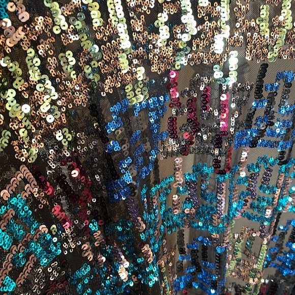 Zara Multicolor Sequence Dress Size Small - Picture 10 of 17